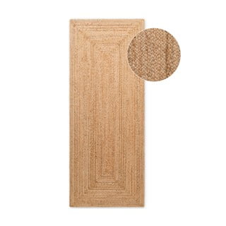Obojestranski ročno tkan tekač iz jute v naravni barvi 80x200 cm Sharmila Natural Brown – Hanse Home