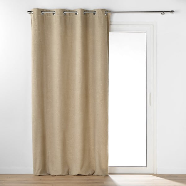 Bež bouclé zavesa 140x240 cm Wooly – douceur d'intérieur