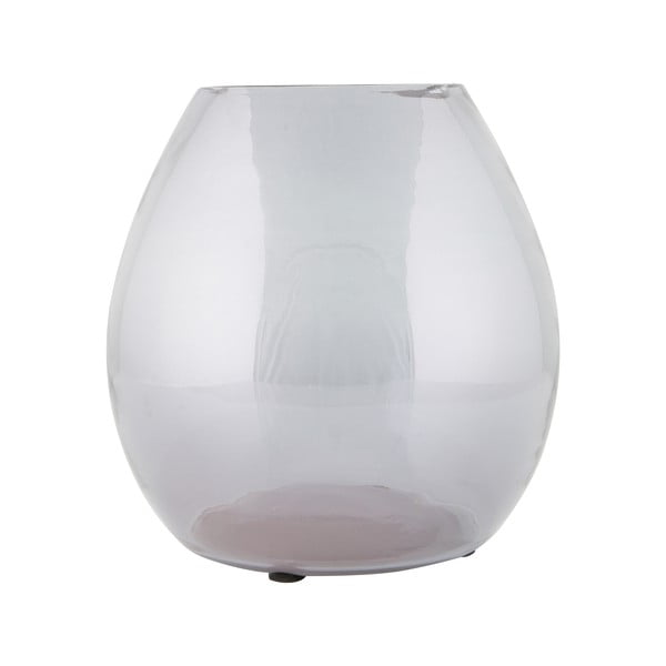 Svetlo siva steklena vaza BePureHome Simple, ⌀ 20 cm