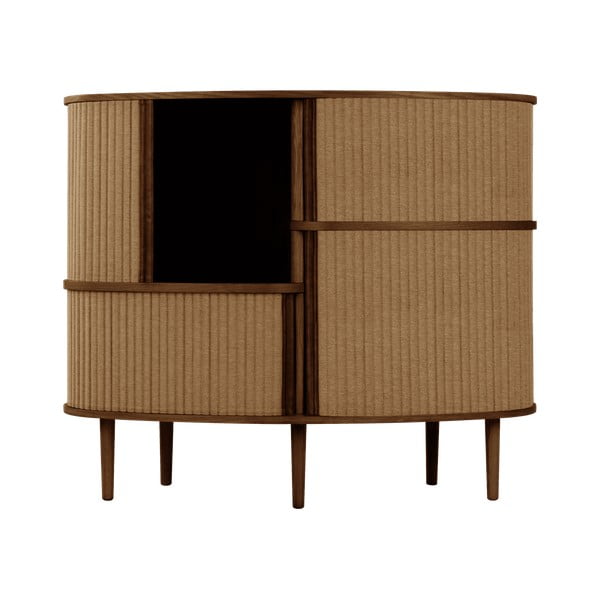 Rjava/svetlo rjava omarica v hrastovem dekorju z drsnimi vrati 120x100x50 cm Audacious – UMAGE-image-1