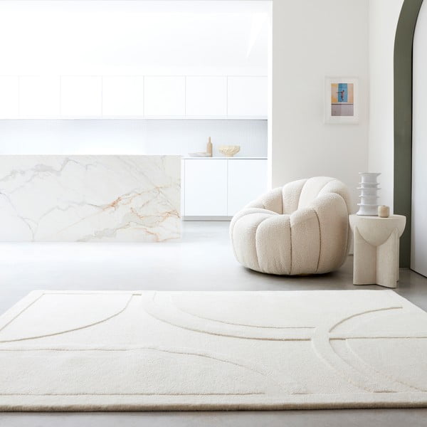 Bela volnena preproga 120x170 cm Olsen – Asiatic Carpets-image-1