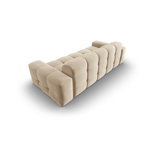 Bež žametni kavč 222 cm Kendal - Micadoni Home-image-4