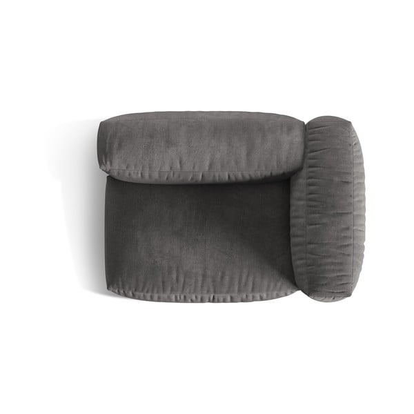 Siv žameten modul za sedežno garnituro (desni kot) Martina – Micadoni -image-3