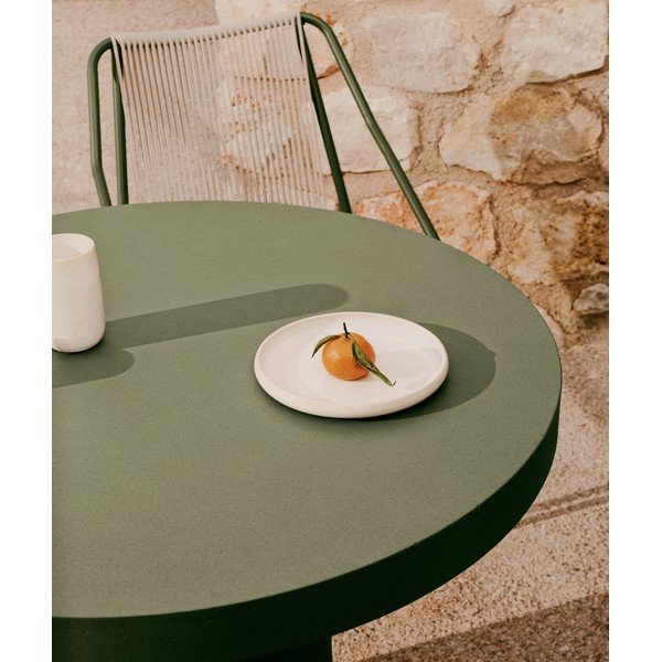 Betonska okrogla vrtna miza ø 90 cm Aiguablava – Kave Home-image-3