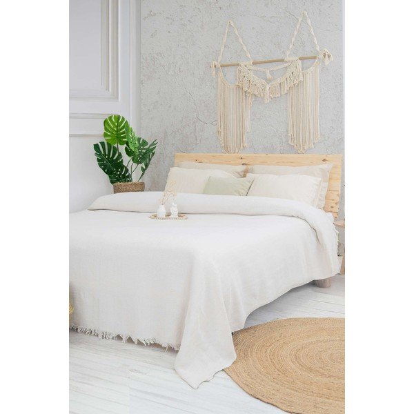 Kremno belo pregrinjalo 240x220 cm Marla  – Mijolnir