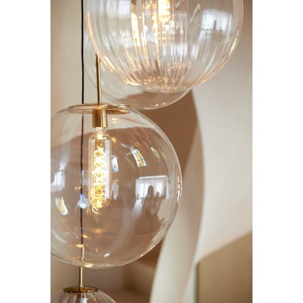 Viseča svetilka v bronasti barvi s steklenim senčilom ø 40 cm Medina – Light & Living-image-2