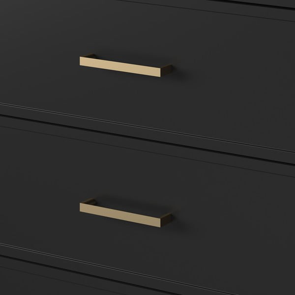 Črna komoda CosmoLiving by Cosmopolitan Westerleigh, 144 x 85 cm-image-1