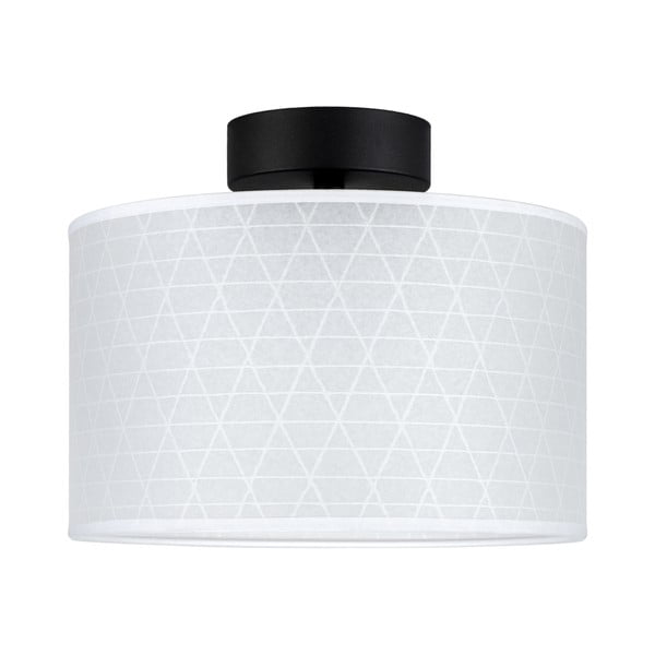 Bela stropna svetilka s trikotnim vzorcem Sotto Luce Taiko, ⌀ 25 cm