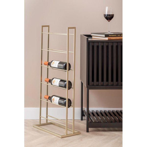 Kovinsko držalo za vino v zlati barvi za 5 steklenic 38x84,5x20 cm Single Floor – PT LIVING-image-1