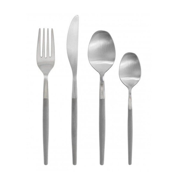 Svetlo siv/srebrn pribor iz nerjavečega jekla 16 ks Maxime – Blomus