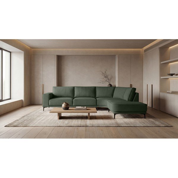 Kaki zelena kotna sedežna garnitura (desni kot) Copenhagen – Scandic-image-1