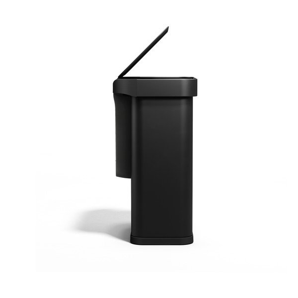 Črn brezstični jeklen koš za smeti 58 l Sensor – simplehuman-image-4