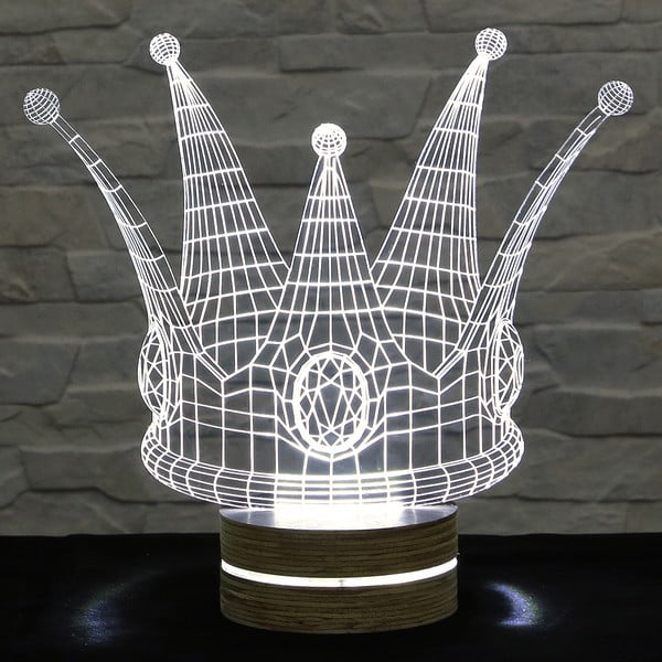 3D namizna svetilka Crown