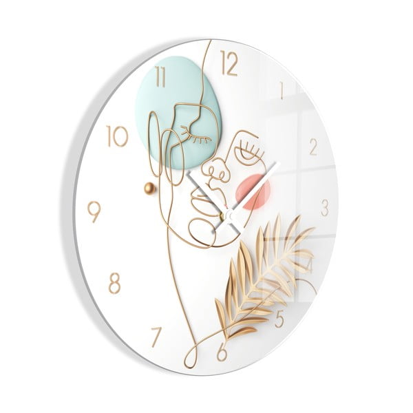 Steklena stenska ura ø 30 cm Feminine line - Styler-image-2