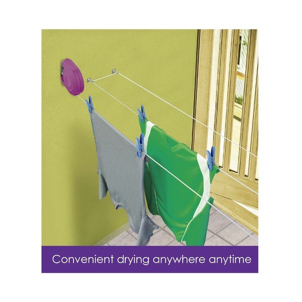 Domopak Delight Purple Retractable Clothesline-image-4