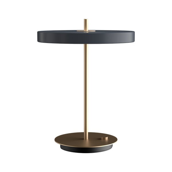Antracitno siva LED zatemnitvena namizna svetilka s kovinskim senčnikom (višina 41,5 cm) Asteria Table – UMAGE