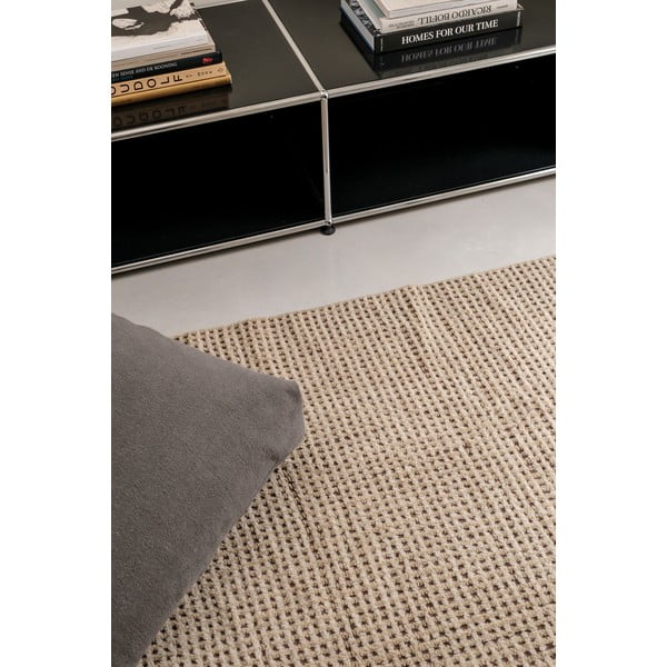 Kaki zelena pralna ročno tkana volnena preproga 140x200 cm Unexpected Wool – Lorena Canals-image-4