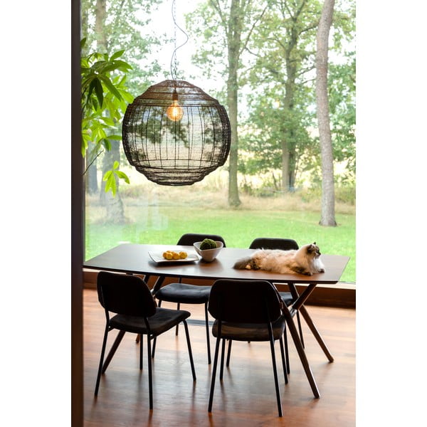 Črna viseča svetilka ø 70 cm Meezan – Dutchbone-image-2