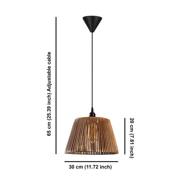 Črna/bež viseča svetilka ø 30 cm Cone – Opviq lights-image-4