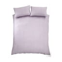 Svetlo vijolična podaljšana posteljnina za zakonsko posteljo iz krepa 230x220 cm Heatset Wave – Catherine Lansfield