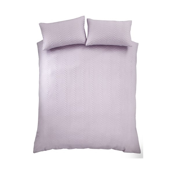 Svetlo vijolična posteljnina za zakonsko posteljo 200x200 cm Heatset Wave – Catherine Lansfield