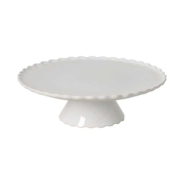 Pladenj za torte Casafina Forma iz bele keramike, ⌀ 28 cm