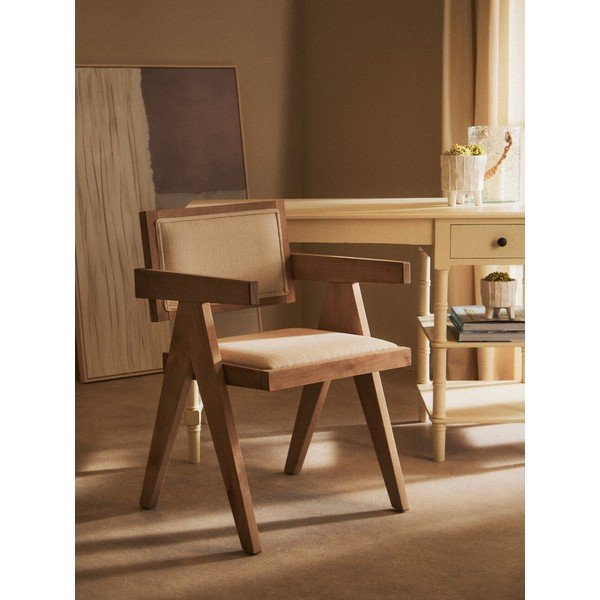 Oblazinjen jedilni stol v naravni barvi Cebu – Premier Housewares-image-1