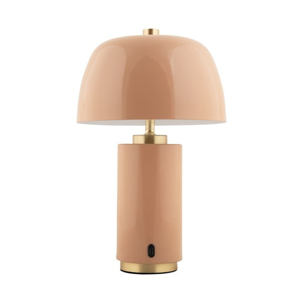 Bež LED zatemnitvena namizna svetilka s kovinskim senčilom (višina 30 cm) Freya – Leitmotiv-image-2