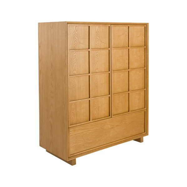 Omarica iz masivnega jesena v naravni barvi 100x120x45 cm Raster – Zuiver-image-3