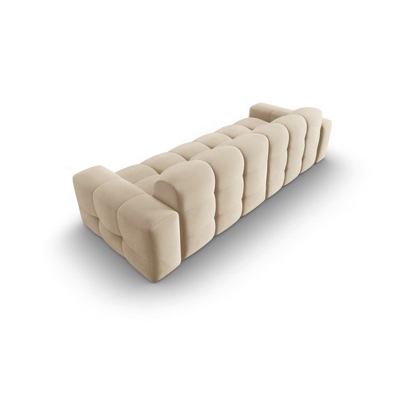Bež žametni kavč 255 cm Kendal - Micadoni Home-image-4