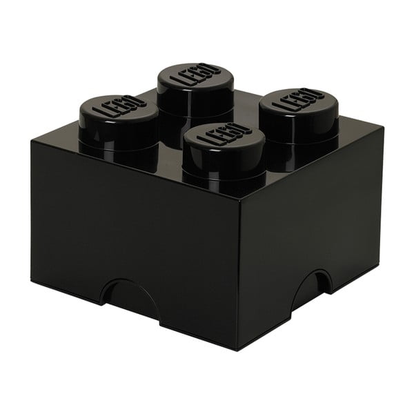 Črna kavdratna škatla za shranjevanje LEGO®
