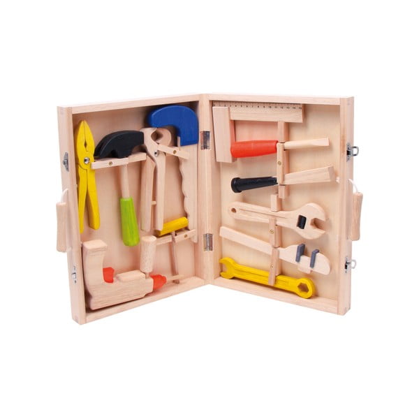Otroški leseni set orodja v kovčku Legler Toy