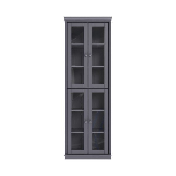 Siva vitrina iz masivnega bora 74x223x37 cm Anita – Støraa