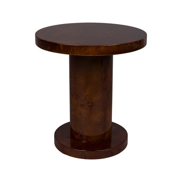 Okrogla stranska mizica v orehovem dekorju ø 46 cm Quinn – Dutchbone