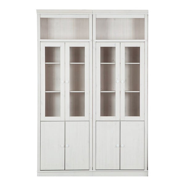 Bela vitrina iz masivnega bora 148x223 cm Anita – Støraa