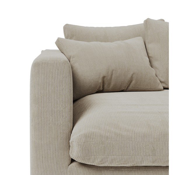 Kremno beli žametni kavč 175 cm Comfy - Scandic-image-3