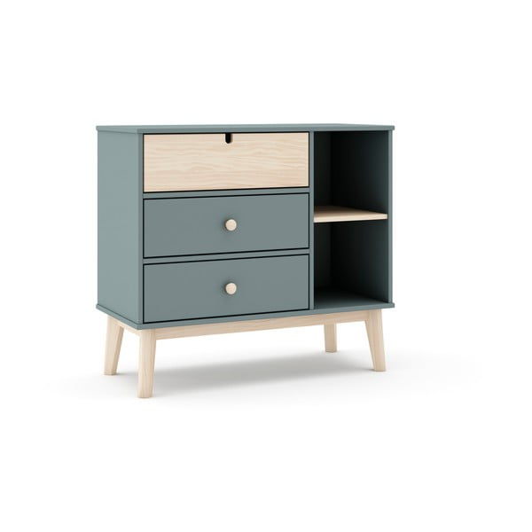 Prašno zelena otroška komoda 90x81x40 cm Estefania – Marckeric-image-4