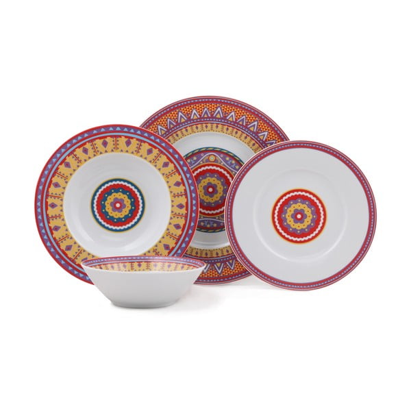 24-delni porcelanast jedilni servis Kutahya Color Boris