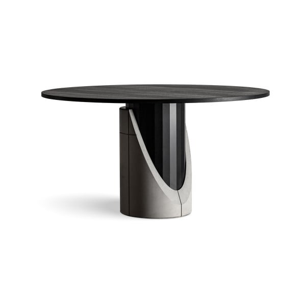 Okrogla jedilna miza s ploščo v hrastovem dekorju 140x140 cm Sharp - Lyon Béton 