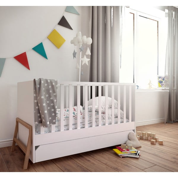 Bela otroška posteljica s predalom BELLAMY Lotta, 70 x 140 cm-image-1