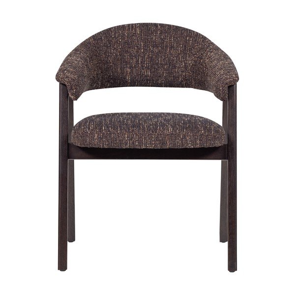 Temno rjav oblazinjen jedilni stol z nasloni za roke Tunar – WOOOD-image-2