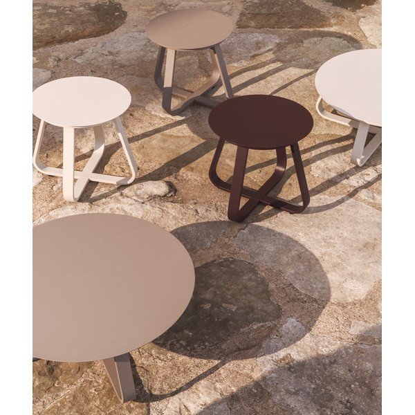 Kovinska okrogla vrtna mizica ø 48 cm Tamaris – Kave Home-image-3