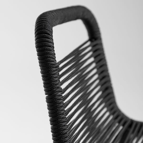 Črn barski stolček z jekleno konstrukcijo Kave Home Glenville, višina 62 cm-image-4