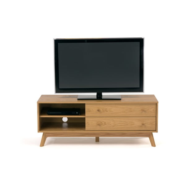 TV omarica v hrastovem dekorju v naravni barvi 130x50 cm Kensal – Woodman-image-4