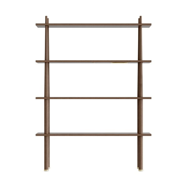 Rjav sistem modularnih polic v hrastovem dekorju 110x148 cm Stories – UMAGE-image-3