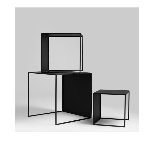 Komplet 3 črnih miz za shranjevanje po meri 2Wall-image-3