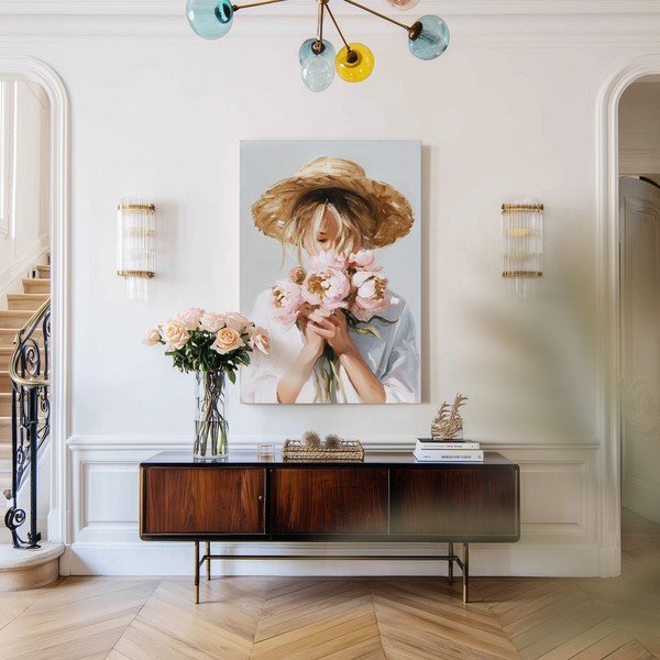 Slika z ročno naslikanimi elementi 70x100 cm Estelle – Styler-image-2