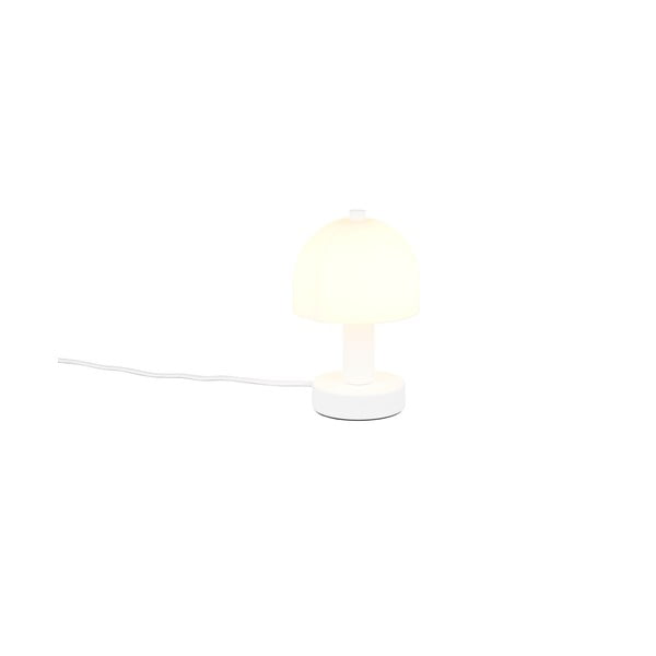 Bela namizna svetilka s steklenim senčilom (višina 19 cm) Glenn – Trio-image-3