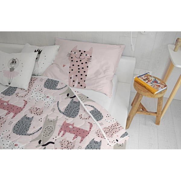 Komplet prešite odeje in prevleke za vzglavnik iz bombažnega satena 140x200 cm - Butter Kings-image-1