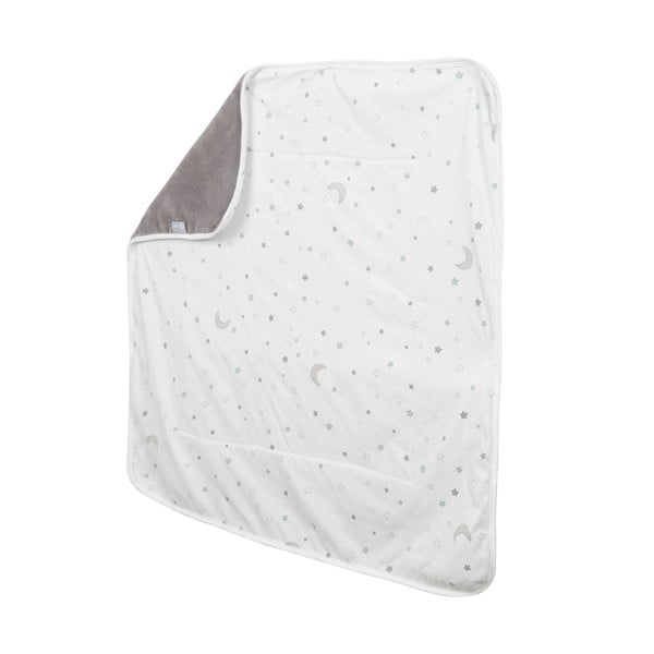 Bela/siva bombažna otroška odeja 80x80 cm Strenenzauber – Roba-image-3